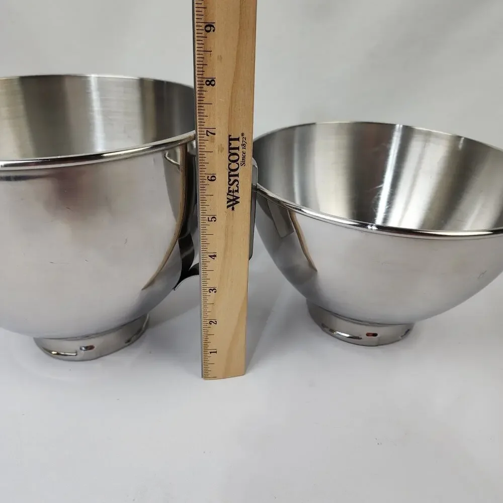 KitchenAid Mixing Replacement Bowls 4.5 Qt K45 & 2Qt K30 Stainless Steel VGC